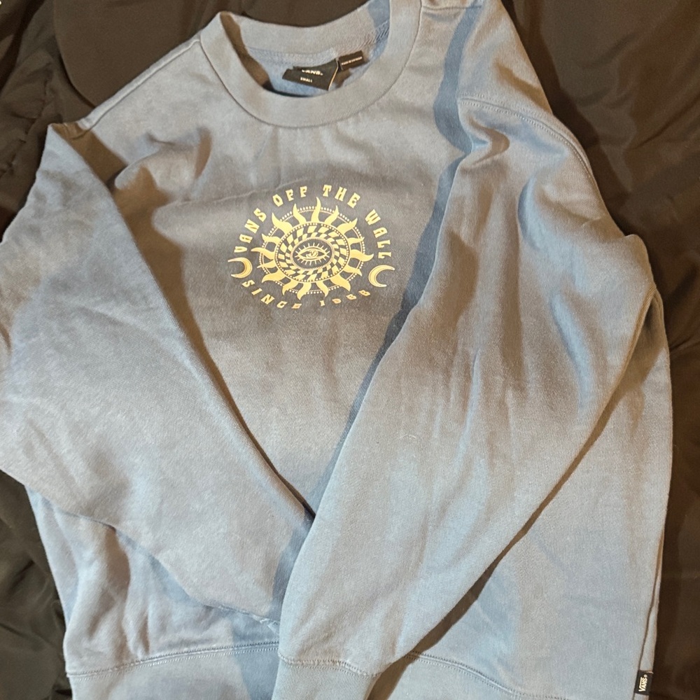 Vans Light Blue Graphic Crewneck Sweatshirt